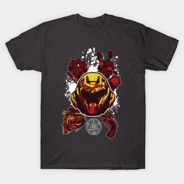 Doomguy with friends T-Shirt by Hulkey